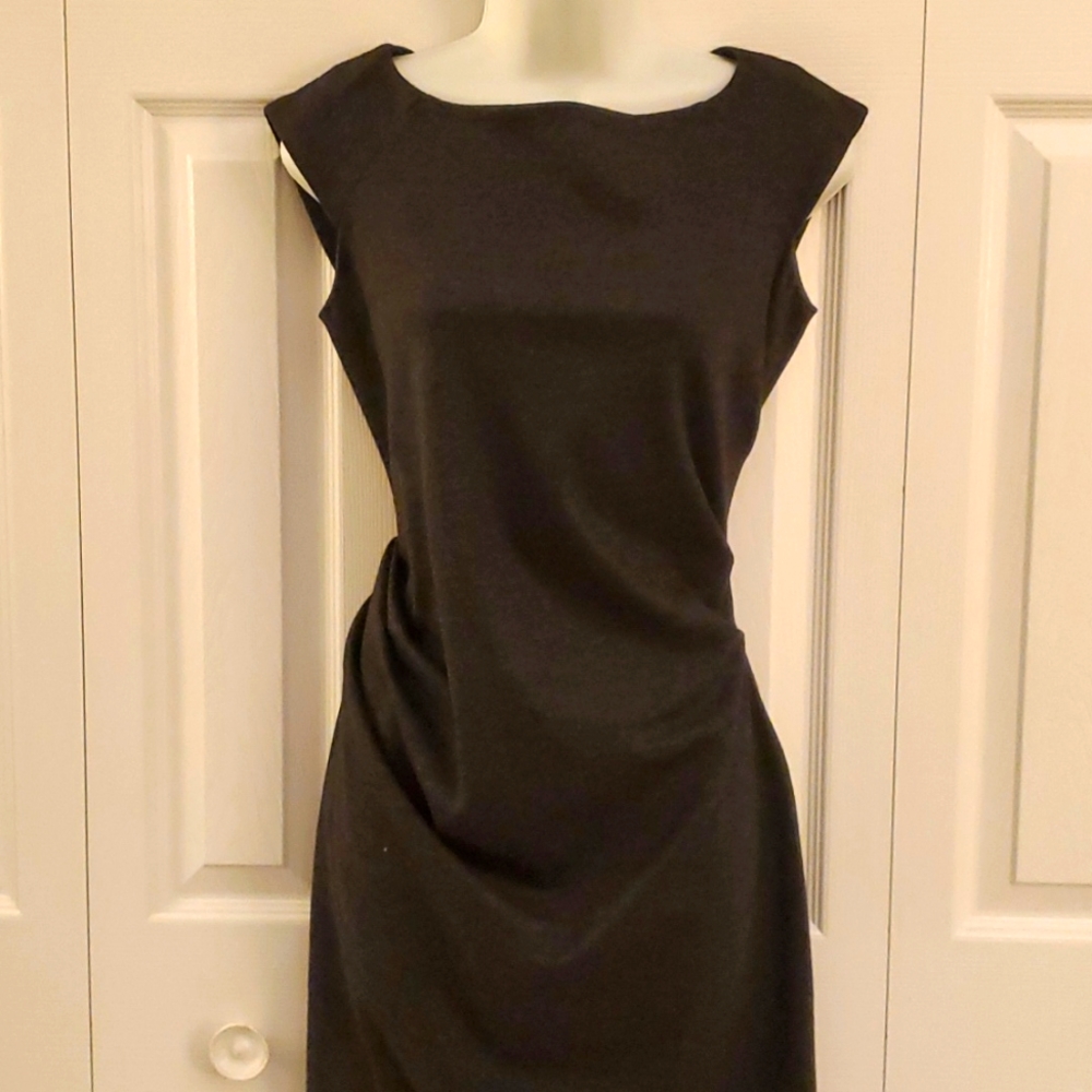Diane Von Furstenberg | Grey Wool-Blend Gabi Bateau Neckline Knee-Length Dres…